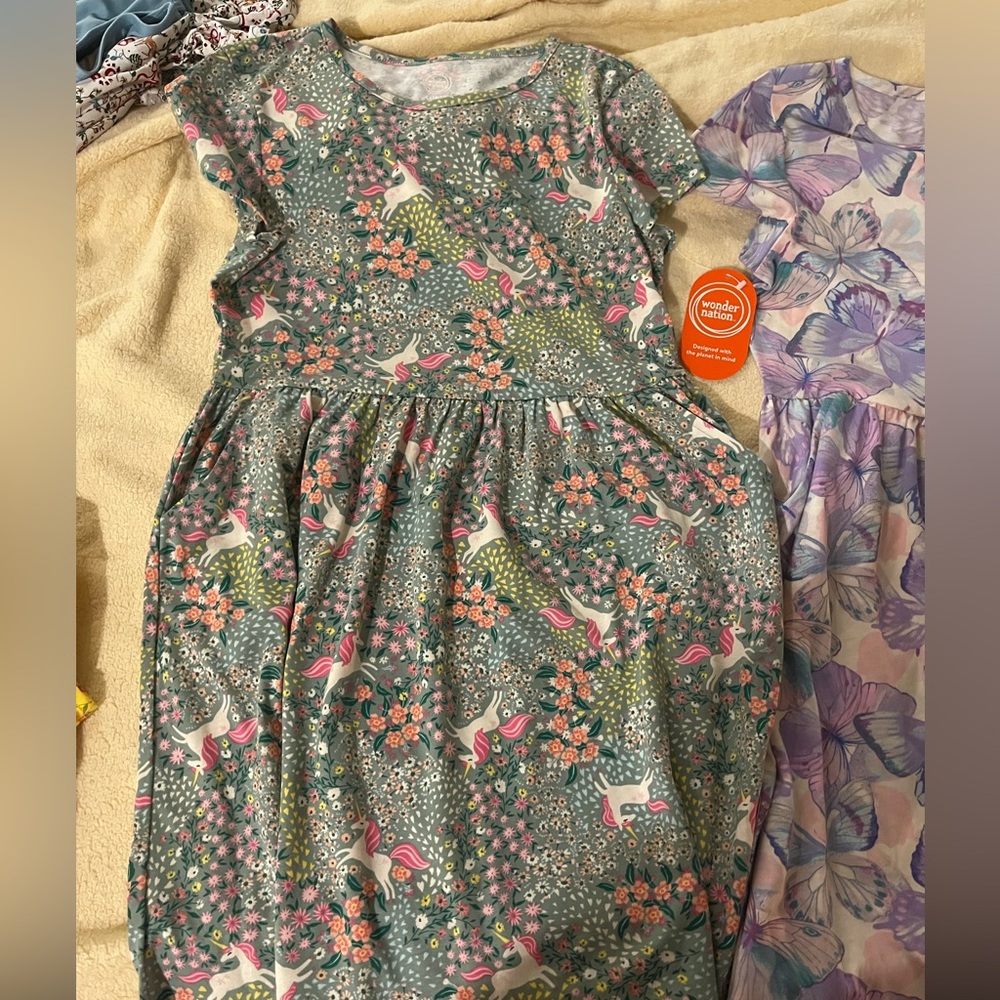 3 girls size large 10-12 dresses NWT wonder nation